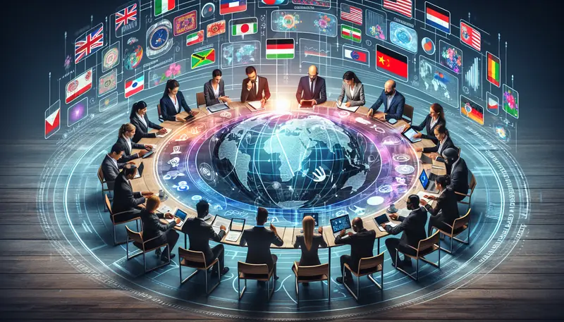 Illustration of a team working together to avoid common nearshore mistakes