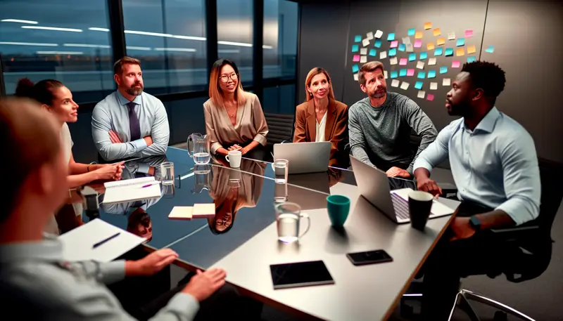 Photo of a team discussing and overcoming resistance to change in an agile environment