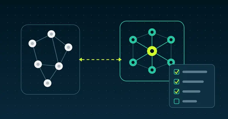 Diagrama de un equipo interno conectado con un equipo de desarrollo dedicado con líder técnico, junto a una lista de verificación para elegir proveedor